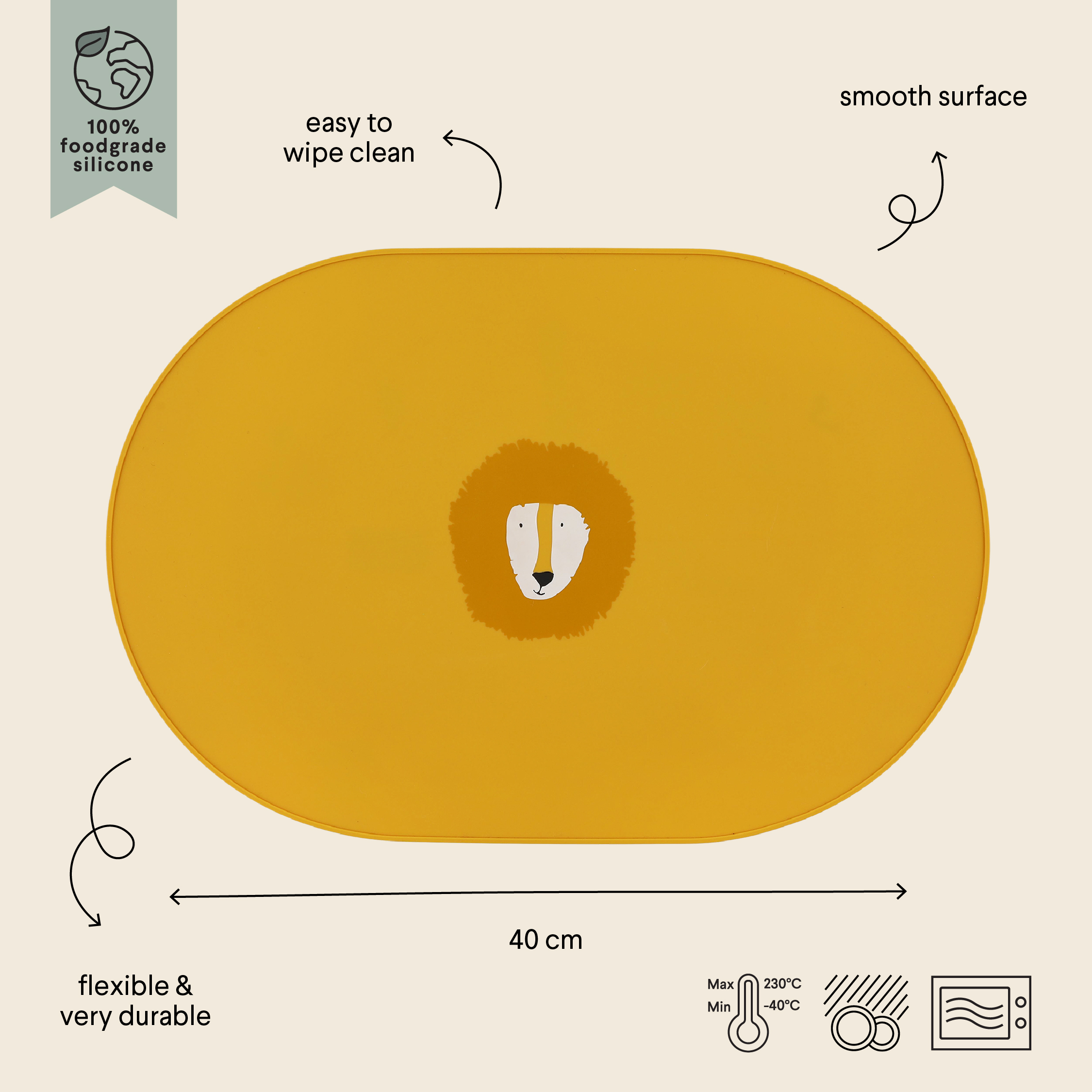Silikon-Platzdeckchen - Mr. Lion